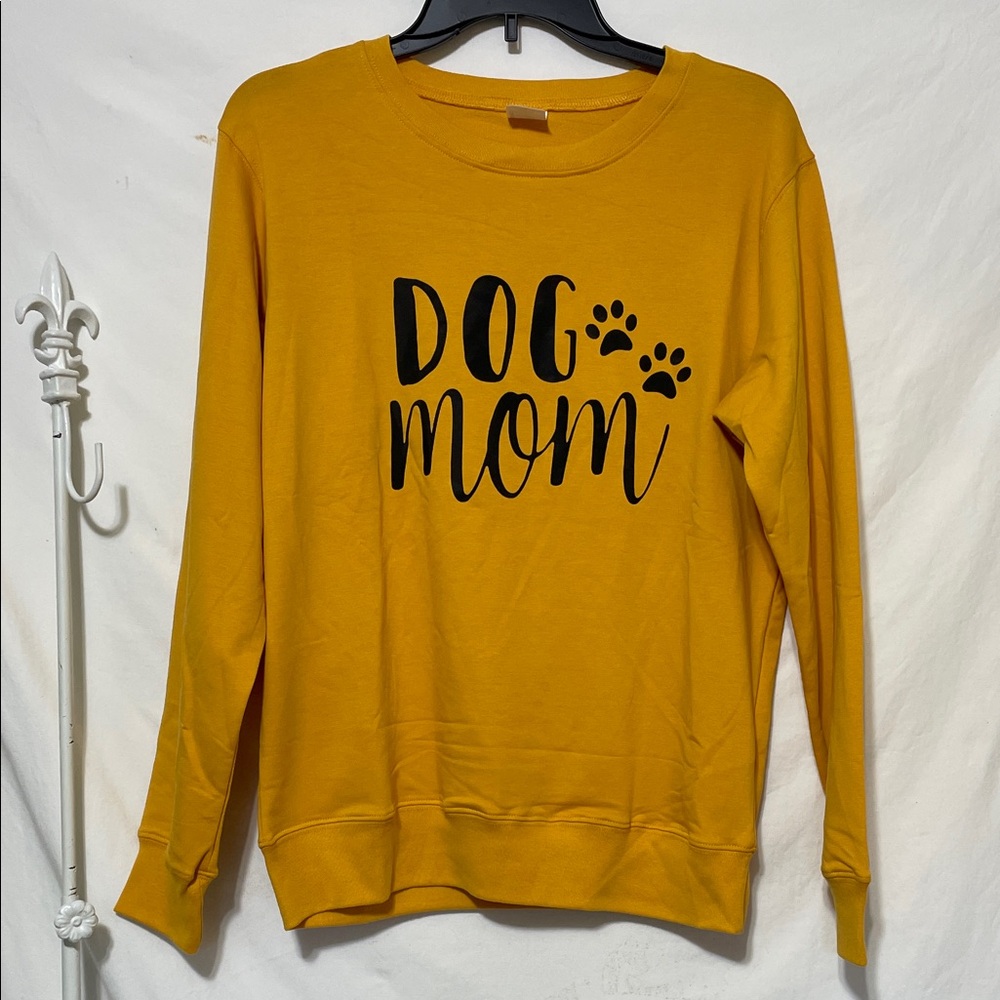 Yellow Dog Mom Sweatshirt Sz L New